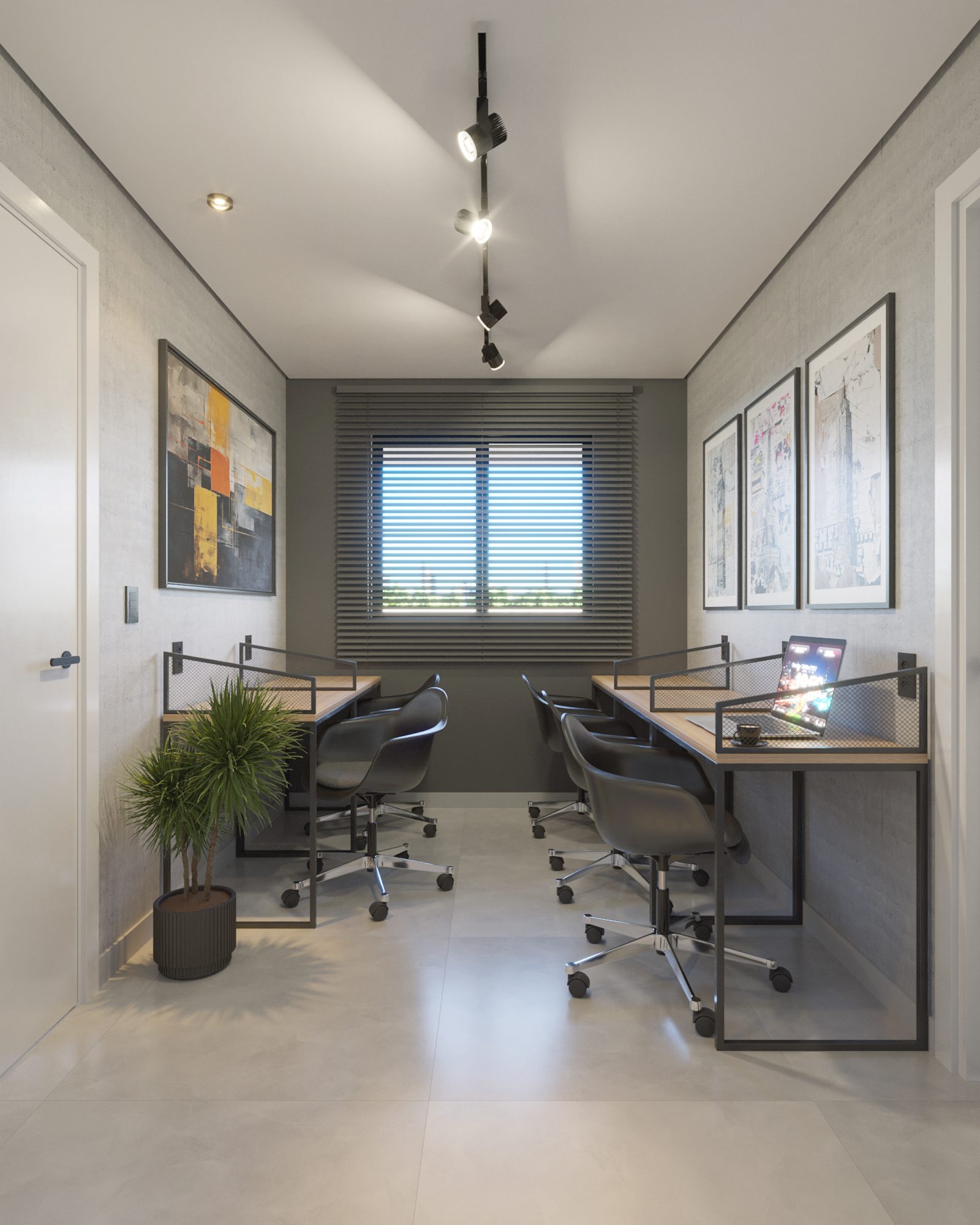 Coworking do Théros Residencial, condomínio de studios em Curitiba