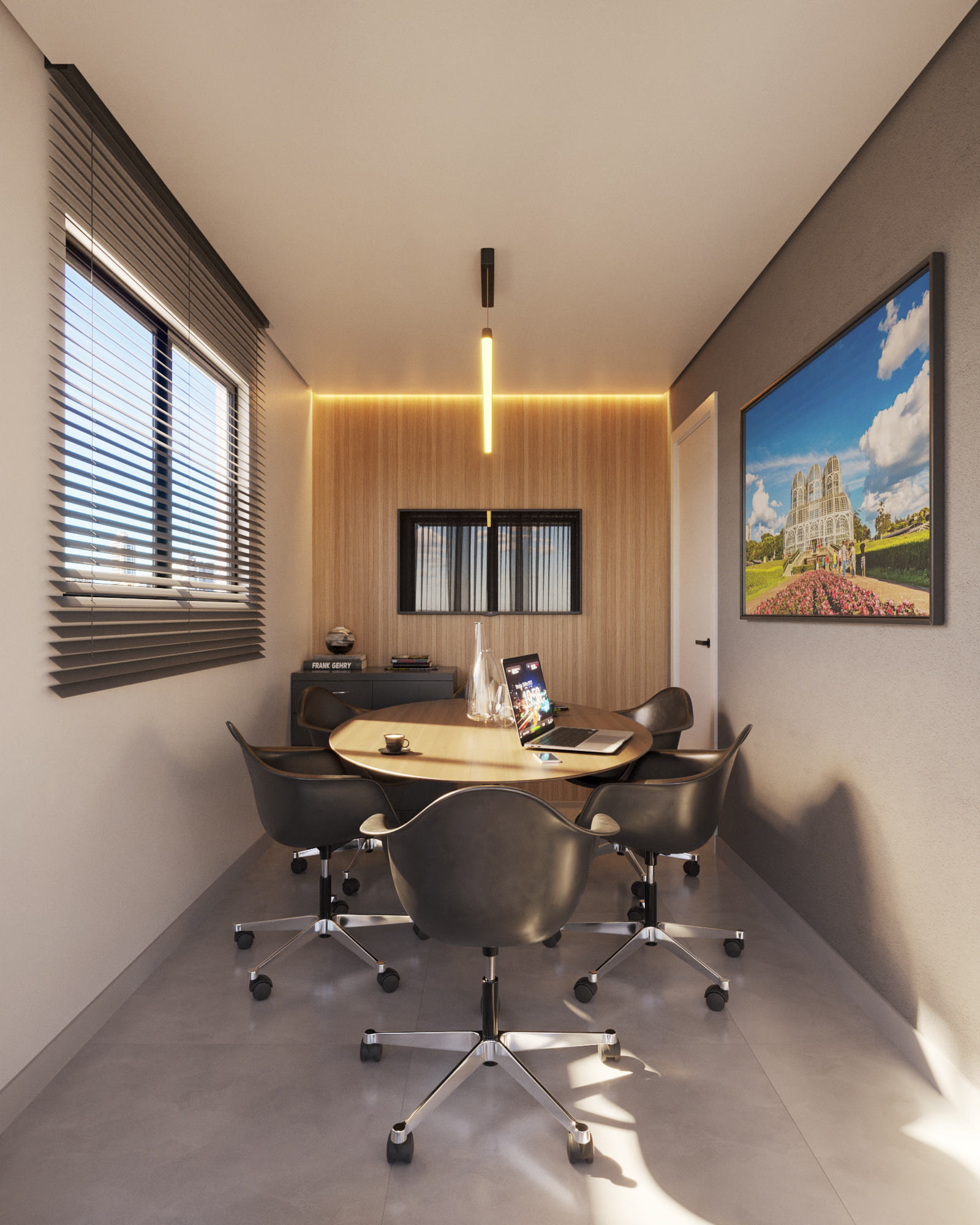 Sala de reunião do Théros Residencial, Alto da XV, Curitiba